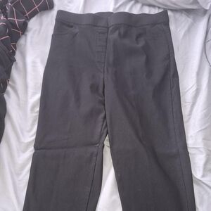 Alfred Dunner Black Straight Leg Pants